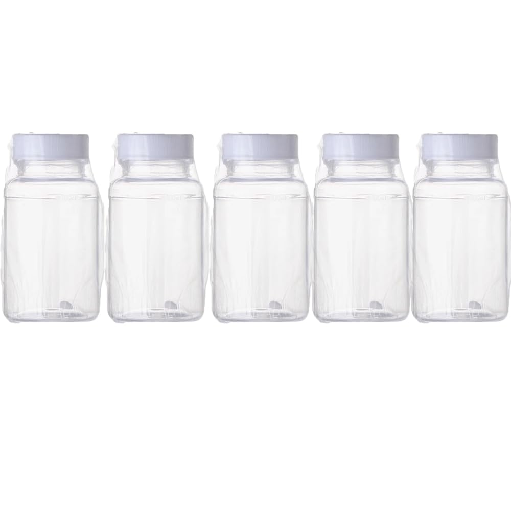 Duoduotong Transparent 5 Pack 100Ml Sterile Water Sampling Environmental Sampling Bottle Ps Plastic Sample Dosage Form Container ( 100Ml,Independently Sterilized)