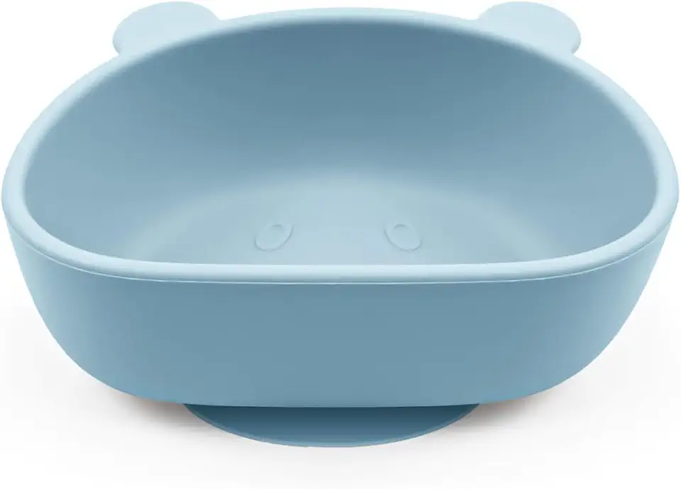 Baby and Toddler Feeding Supplies Set, Toddler Bowl Spoons Forks Set, 100% Food-Grade Silicone, Microwave &amp; Dishwasher Safe (3 Pieces)