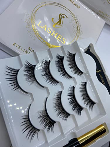 SiLashes Magnetic Eyelashes Russian Volume Extension Look 5Pairs 3D Natural False Lashes Magnetic Eyeliner and Lashes Kit ! - Image 3