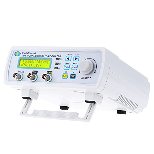 Signal Generator, KKmoon High Precision Digital DDS Dual-Channel Signal Source Generator Arbitrary Waveform Frequency Meter 200MSa/s 25MHz