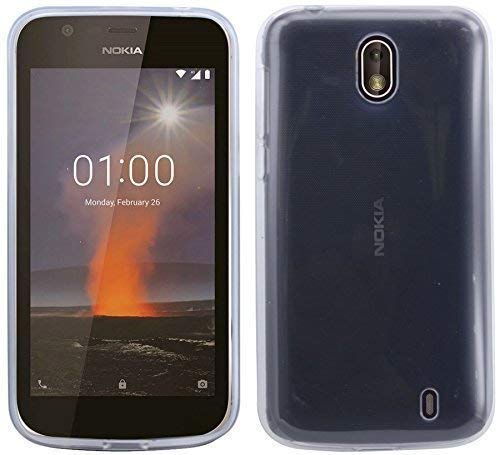 cofi1453 Nokia 1 Funda de Silicona Funda Accesorio Goma Tazón de Fuente de Parachoques Accesorio Funda Protección en Transparente