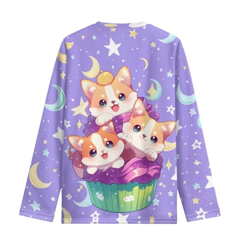 Image of Long Sleeve Shirts for Girls Winter Tops 3-16t Cartoon T Shirts for Fall Clothes