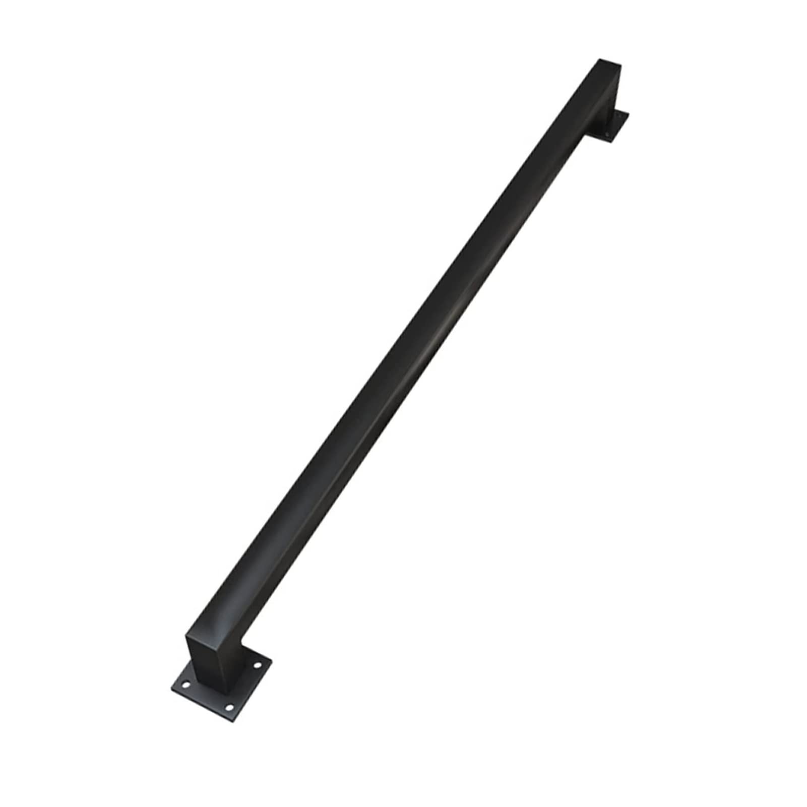 Support d'escalier en fer forgé noir haut de gamme pour aménagement extérieur durable