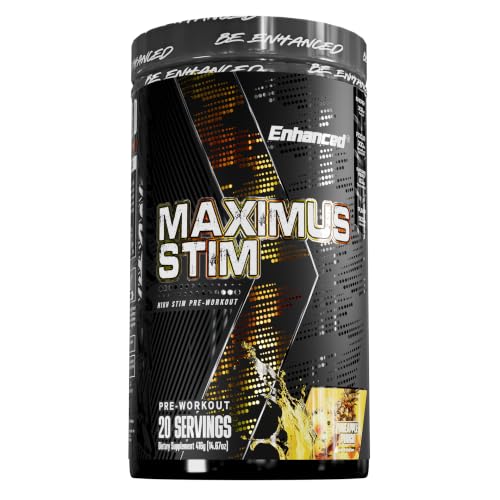 Image of Enhanced Labs Maximus STIM Pre-Workout Powder, High Stim Formula with 6g L-Citrulline, 3.2g Beta Alanine & 300mg Organic Caffeine for Energy, Pumps & Focus, Pineapple Punch, 20 Servings