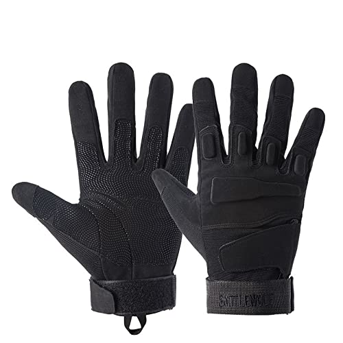 Ipenny Mens Motorcycle Gloves Heavy Duty Fullfinger Outdoor Gloves Breathable Lightweight Paintball Gear Rubber Hard Knuckle Gloves For Airsoft Cycling Hiking Camping Shooting Hunting Powersports #TOP1