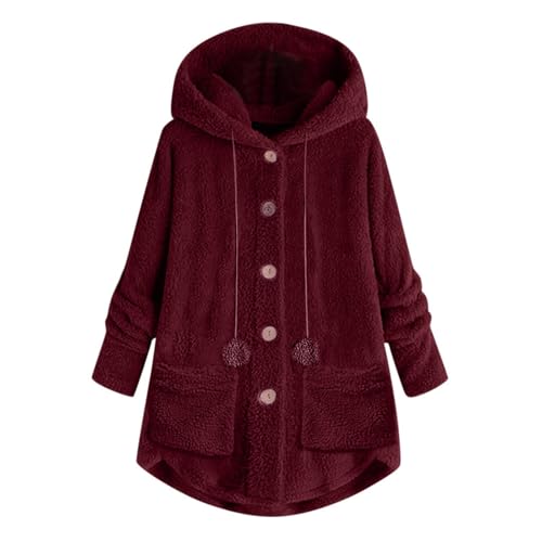 Trendy Plus Size Women's Hooded Sherpa Jacket