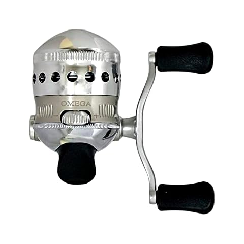 Zebco Omega Spincast Angelrolle, Größe 30, austauschbare Rechts- oder Linkshänder Cover