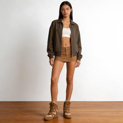 Image of Wedge Sneakers for Women Suede Tennis Shoes Hidden Wedges Round Toe Strappy High Top Sneakers Comfy Casual Walking Shoes