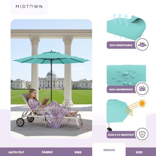 Image of Midtown Umbrellas Push and Pop - 10 Ft Patio Umbrella, Aruba Canopy