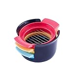 memegege Kitchen Cutter Wire Egg Slicer , 3 in 1 Egg Slicer for Hard Boiled Eggs , 304 Stainless Steel Wires Egg Slicer