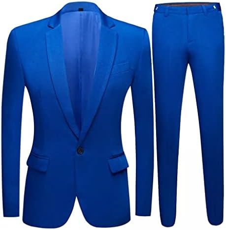 Men's Suit Row 6 Buttons Wedding Dress Slim Groom Jacket + Trouse...