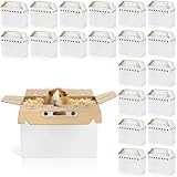 Coloch 20 Pack Cardboard Pet Carrier for Small Pets, 11x8x6 Inches Disposable Pet Transport Box for Pullets, Fowls, Hamsters, Gerbils, Reptiles, Guinea Pigs