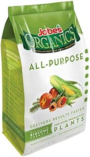 Jobe’s Organics 09526 Organic All Purpose Granular Fertilizer 4-4-4, 4 lb (Тwo Рack)