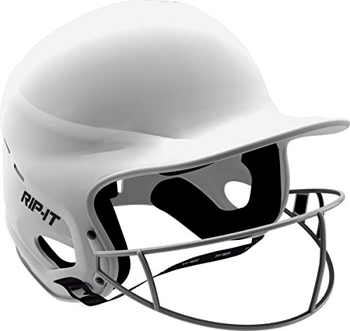 RIP-IT Vision Pro Matte Softball Batting Helmet (Matte White, Small/Medium)