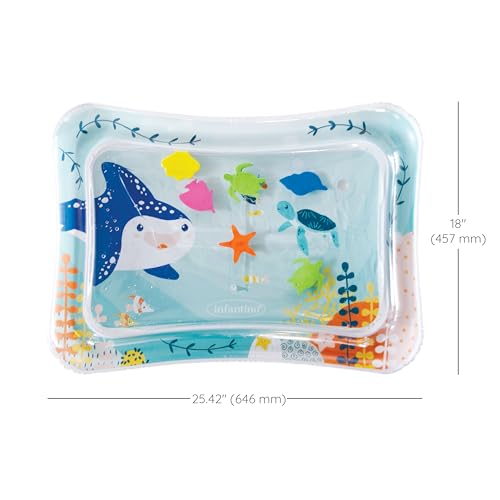 Infantino - Tapis d'eau Jumbo Pat & Play - Améliore Le Temps sur Le Ventre et la motricité - Tapis de Jeu pour bébé - Jeu d'eau sur Le thème de la mer sans dégâts pour bébés - 3 Mois et Plus – vue 6
