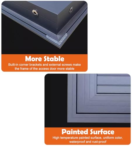 Panneau d'accès de qualité supérieure 70x70 cm pour vannes et CVC - 6