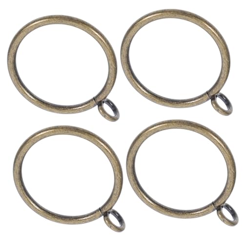 CORHAD 20pcs Metal Drapery Rings with Eyelet Inner Curtain Hooks for Easy Installation Suitable for Shower Rods and Home Decor Rustproof and Design