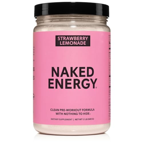 Image of NAKED Strawberry Lemonade Energy - Clean Pre Workout Supplement for Men and Women, NSF Certified, Vegan Friendly, No Added Sweeteners, Colors Or Flavors - 30 Servings