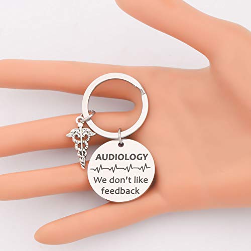 Image of CENWA Audiologist Gift Audiology Student Graduation Gift Audiology We Don't Like Feedback Keychain