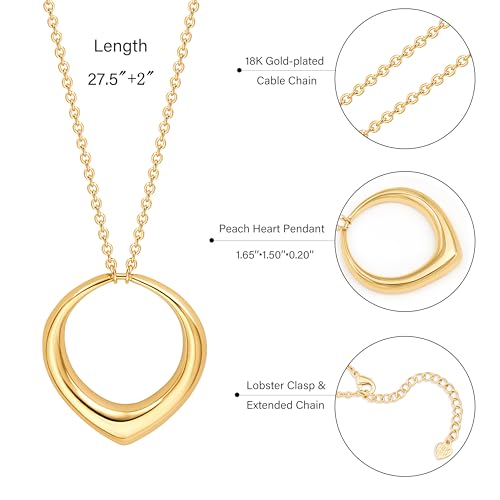 Long Pendant Necklace for Women Gold Plated Circle Long Chain Necklace Y Necklace Jewelry for Women4