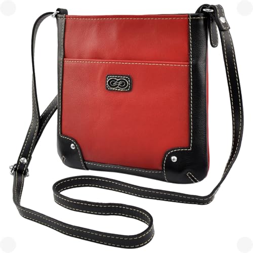 Bolsa Tiracolo Feminina MONZA em Couro (Vermelho)