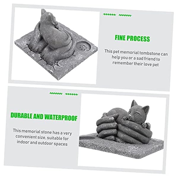 POPETPOP 2 Stuks Grafsteen Gedenkteken Hond Standbeeld Kat Grafsteen Markers Gedenkteken Graf Marker Taps Toelopende Kandelaars Decoratief Buiten Decor Huwelijksceremonie Decoraties