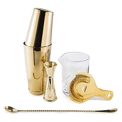 Cocktail Kingdom® Essential Cocktail Set - Gold-Plated Cover