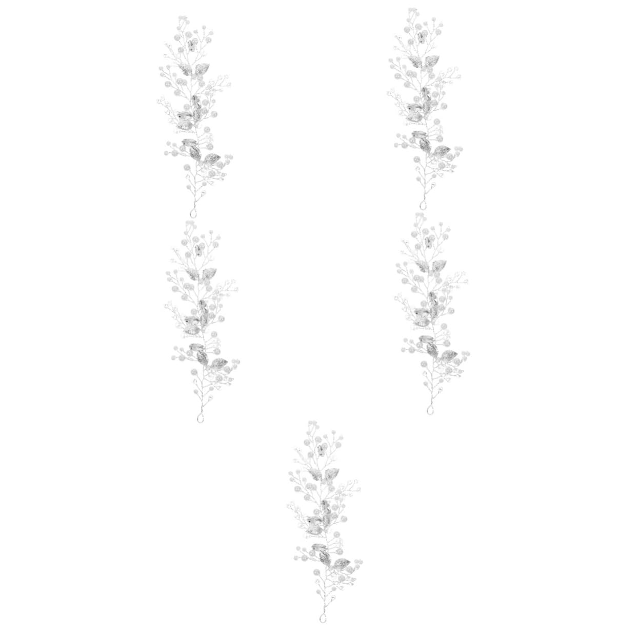 FRCOLOR 5 unidades de diademas para el cabello con diamantes de imitación para niñas, diademas de perlas para mujer, con perlas, diadema europea y americana, diamantes de imitación para mujer