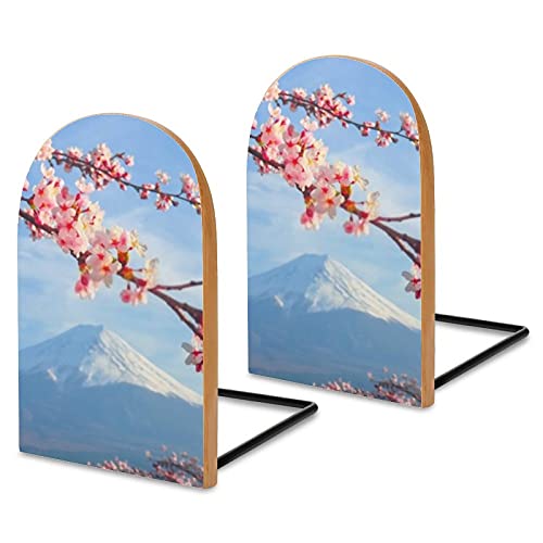 Sakura en Japón Sujetalibros para decoración del hogar,juego de 2 estantes...