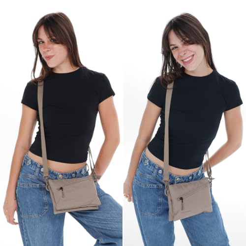 Image of Sherpani Zoom, Small Crossbody Purse, Nylon Crossbody Bag, Lightweight Cross Body Bag, Sleek Dual Pouch, Purses for Women