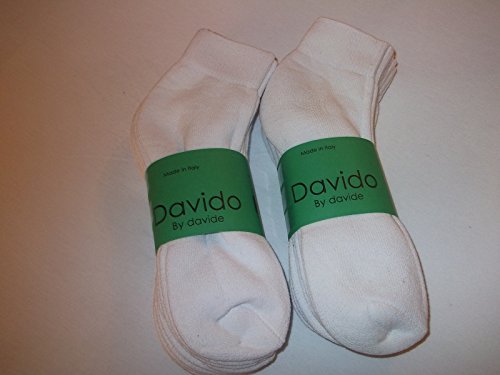 davido Mens socks ankle/quarter made in italy 100% cotton 8 pairs3