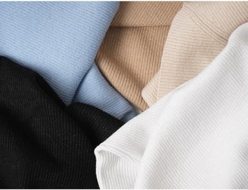 XLDMY 鑫隆达 Ribbed V-Neck Short Sleeve Sweater Top, Knit Pullover Light Gray2