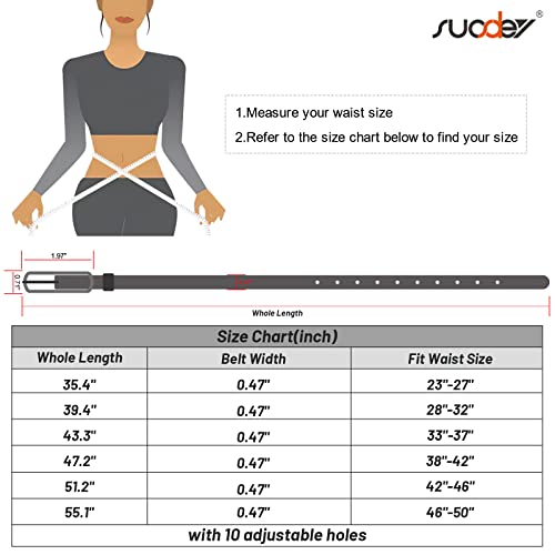 Image of SUOSDEY 4 Pack Thin Belts for Women Skinny Leather Belts with Metal Buckle for Dresses Pants Jeans, 1-black+white+brown+beige, Fit waist size 28 inch-32 inch