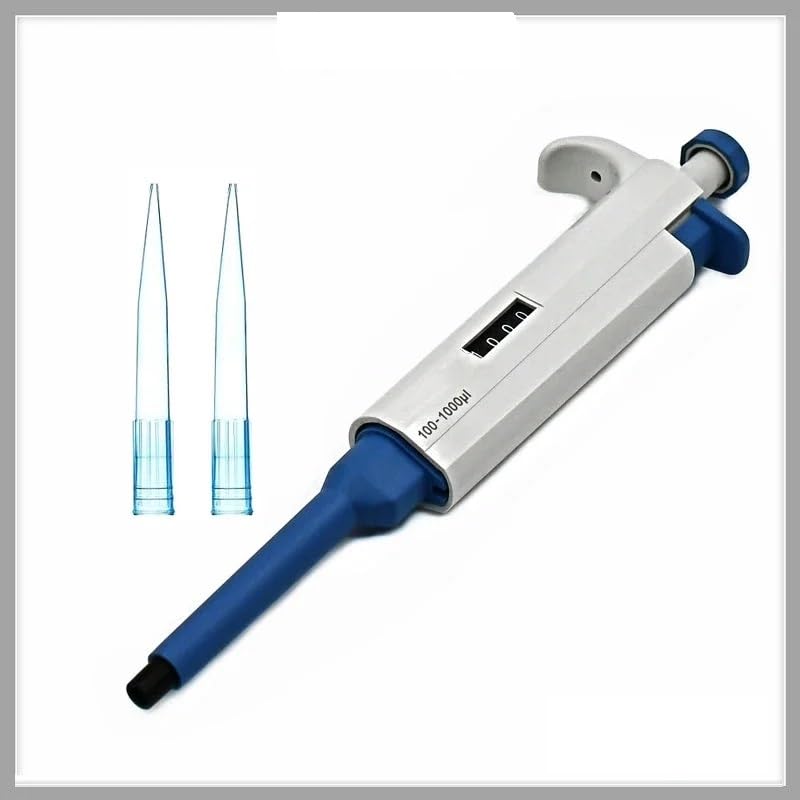 Lab Instruments - Single Channel Manual Adjustable Pipette 2-10ml Pipettor Pipet 0.1-2.5ul/0.5-10ul/20-200ul/100-1000ul Come with Tips(0.1-2.5 ul)