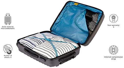 Image of Aristocrat Juke Polycarbonate 65 cms Grey Hard Sided Suitcase (JUKE65TMGP)