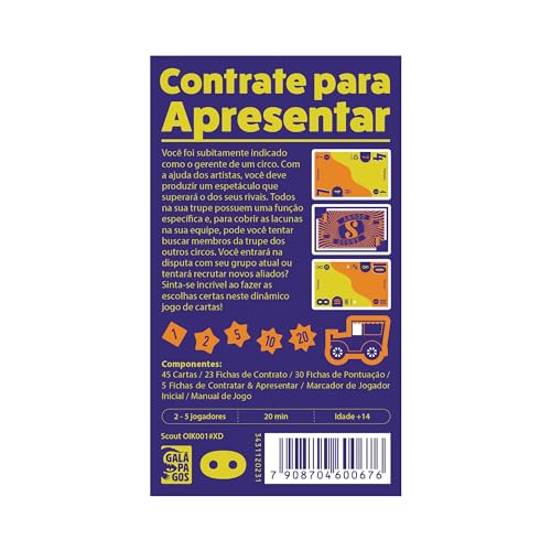 Galápagos, SCOUT, Jogo de Cartas, 14 anos, 2 a 5 jogadores, 20min