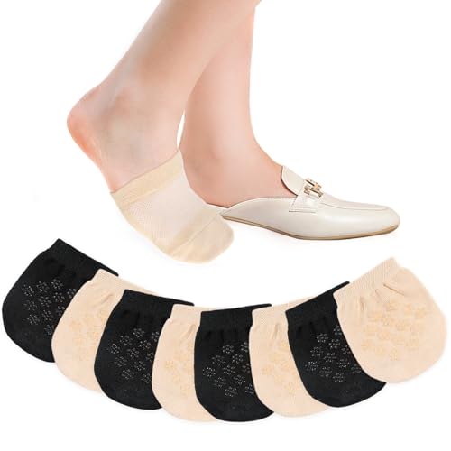 8 Pairs Half Socks for Women, Women's Toe Socks for Mules, Toe Topper Sock No Show Liner Half Sock for Women