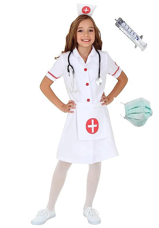 Fancyclub Dingo Point Kids Nurse (+) Costume Dress with Accessories for Girls (White) (6-7 year) (B0C9D11FH4) Amazon Price History, Amazon Price Tracker