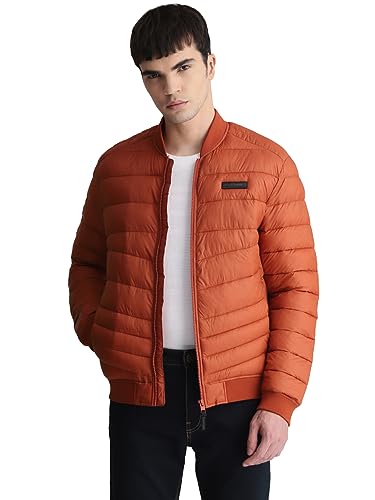Image of JACK & JONES Solid Nylon Casual Puffer Jacket | Winter Stylish Bomber Jacket For Men | Casual Jacket For Men