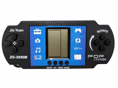 Image of Zc-3050b Handheld Brick Game Console for Kids & Adults | Portable LCD Electronic Retro Gaming Device with Multiple Built-in Games | Battery Operated Pocket Video Game | Black