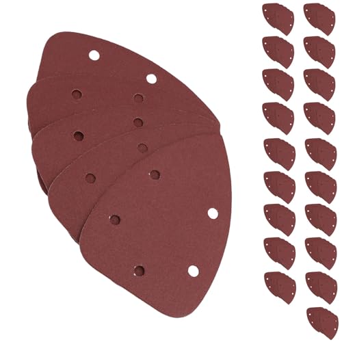 Disques ponçage détail 140mm abrasifs triangulaires grain 120 papier de verre auto-agrippant