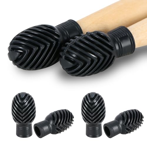 4 Pack Drumstick Dampeners for Silent Practice Drums Silicone Drumstick Tips Replace Your Drum...
