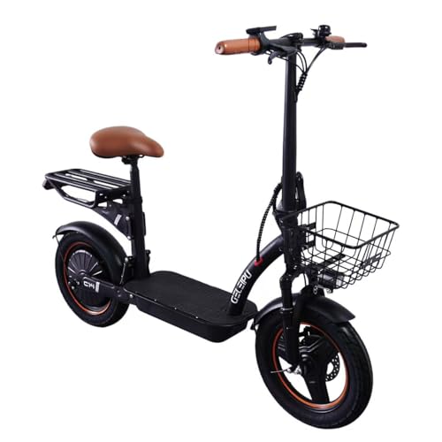 E-Bike Klapprad Elektrofahrrad mit 14 Zoll Reifen, 48V 17.5Ah Akku für Lange Reichweite bis 100KM, 250W Motor mit Federung & Scheibenbremsen, klappbares City-Ebike für Senioren Erwachsene – kein ABE