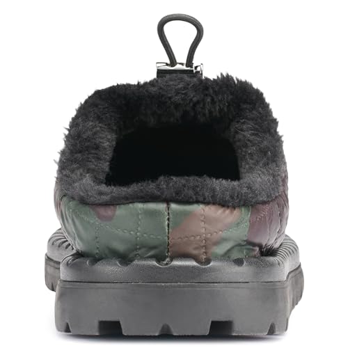 KARL LAGERFELD Men's Nylon Camo Front Logo Fur Lined Sandal Slide2