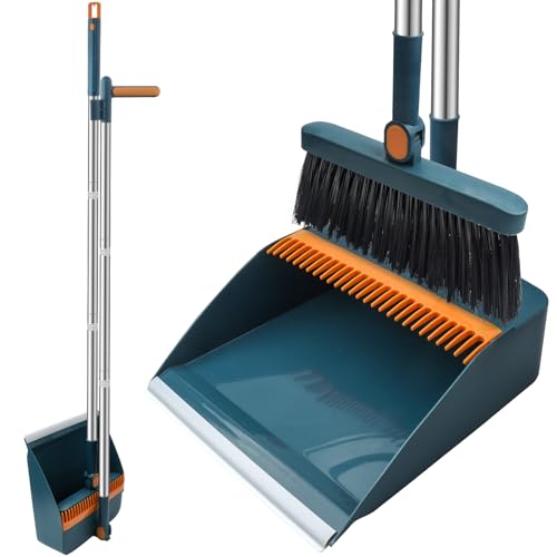 Roellgs Kit de Nettoyage de la Maison et de Balayage - Balai et Pelle avec Un Long Manche