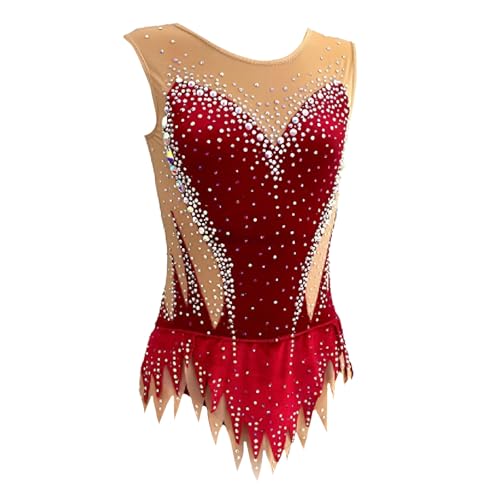 Mallas De Gimnasia Rítmica For Niñas, Mallas De Gimnasia Artística Sin Mangas For Mujer, Atuendo De Baile(4XL)