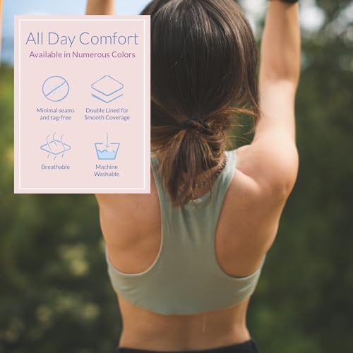 Bleuet Aster Racerback Bra – Reversible Sports Bra for Girls & Teens | Organic Cotton, Ultra Soft, Seamless, Wide Band3