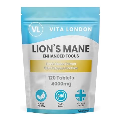 Lion's Mane Mushroom Tablets 4000mg - 2 Month Supply Cover