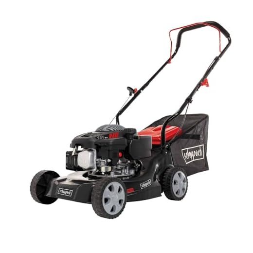 Scheppach Tondeuse à Gazon Thermique MP132-40 | 3,4 CV | Largeur de Coupe 40 cm | Réglage Hauteur de Coupe sur 3 Positions | Panier de ramassage de 35 litres | Ergonomique | Grandes Roues