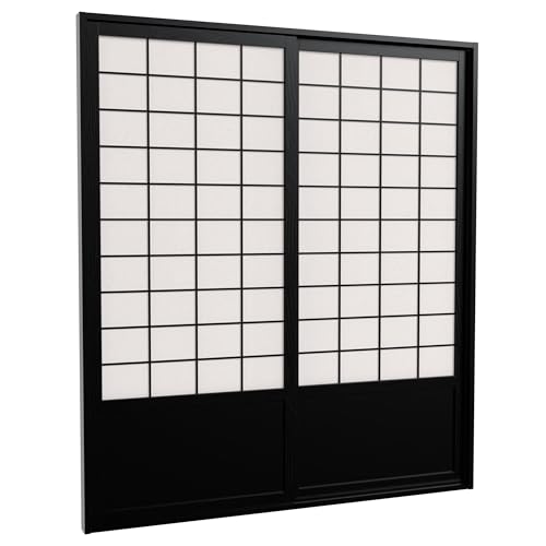 Red Lantern 7 ft. Tall Zen Shoji Sliding Door Kit -...